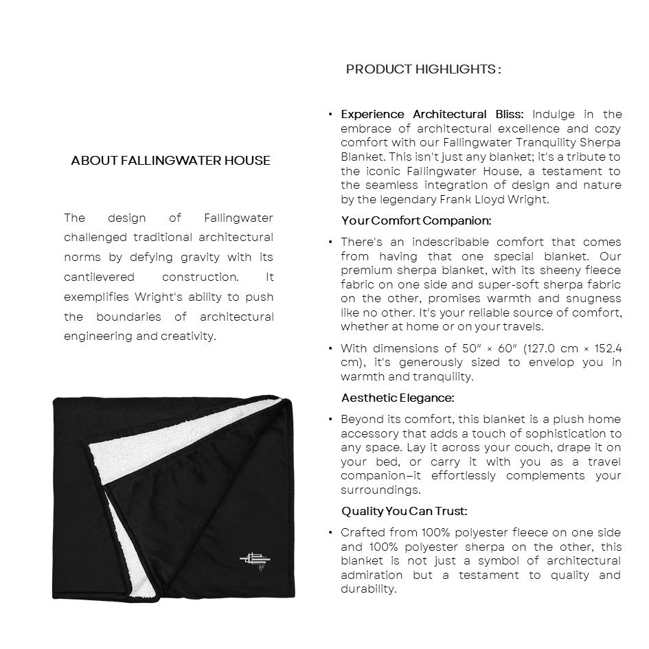 FALLINGWATER TRANQUILITY SHERPA BLANKET