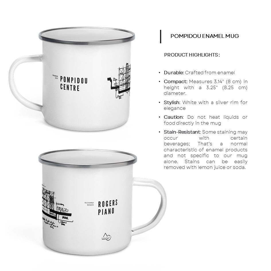 POMPIDOU ENAMEL MUG