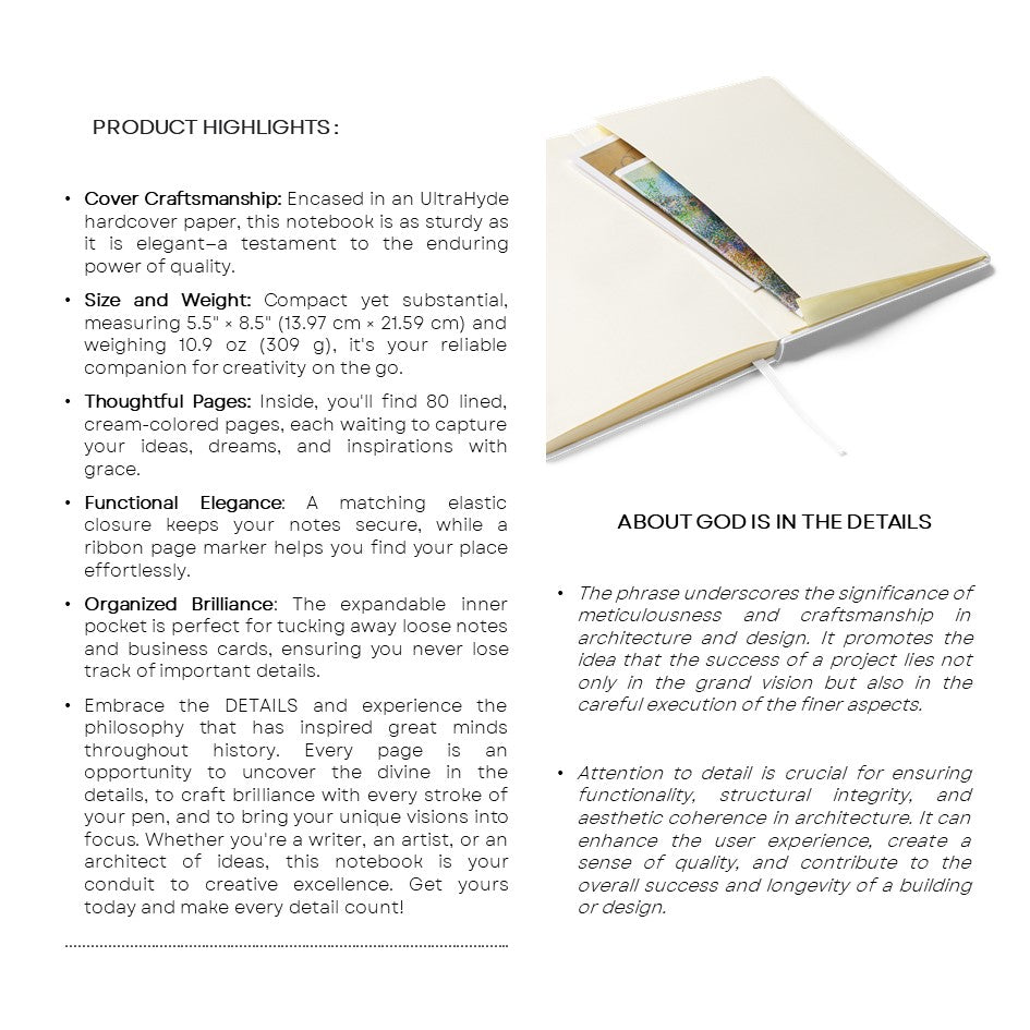 WHITE DETAILS NOTEBOOK