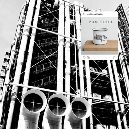 POMPIDOU ENAMEL MUG