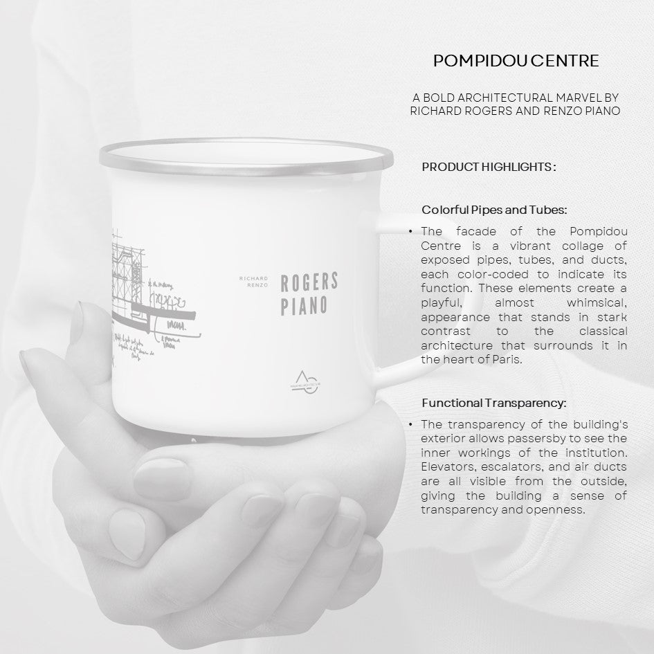 POMPIDOU ENAMEL MUG