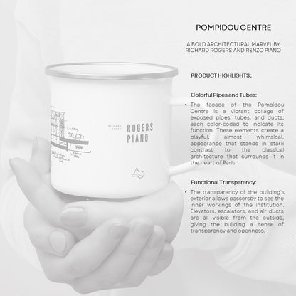 POMPIDOU ENAMEL MUG
