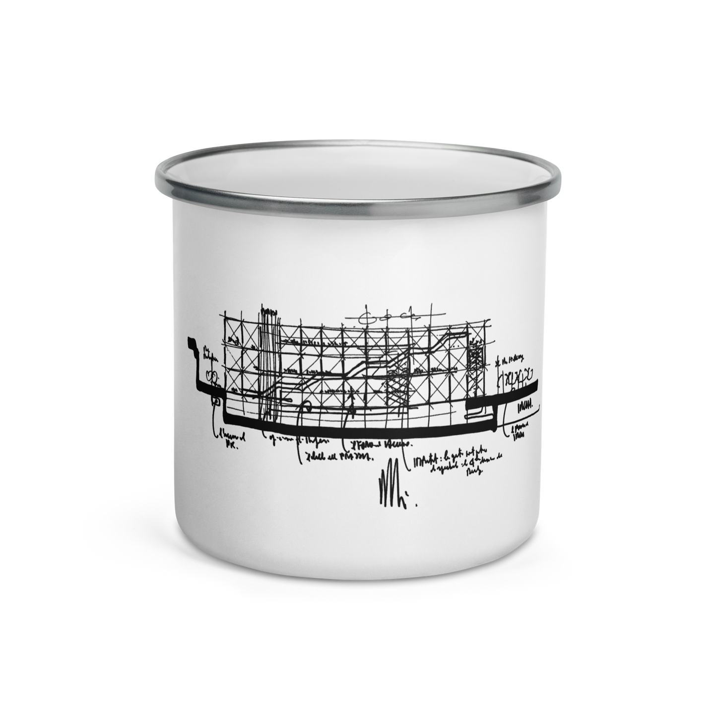 POMPIDOU ENAMEL MUG